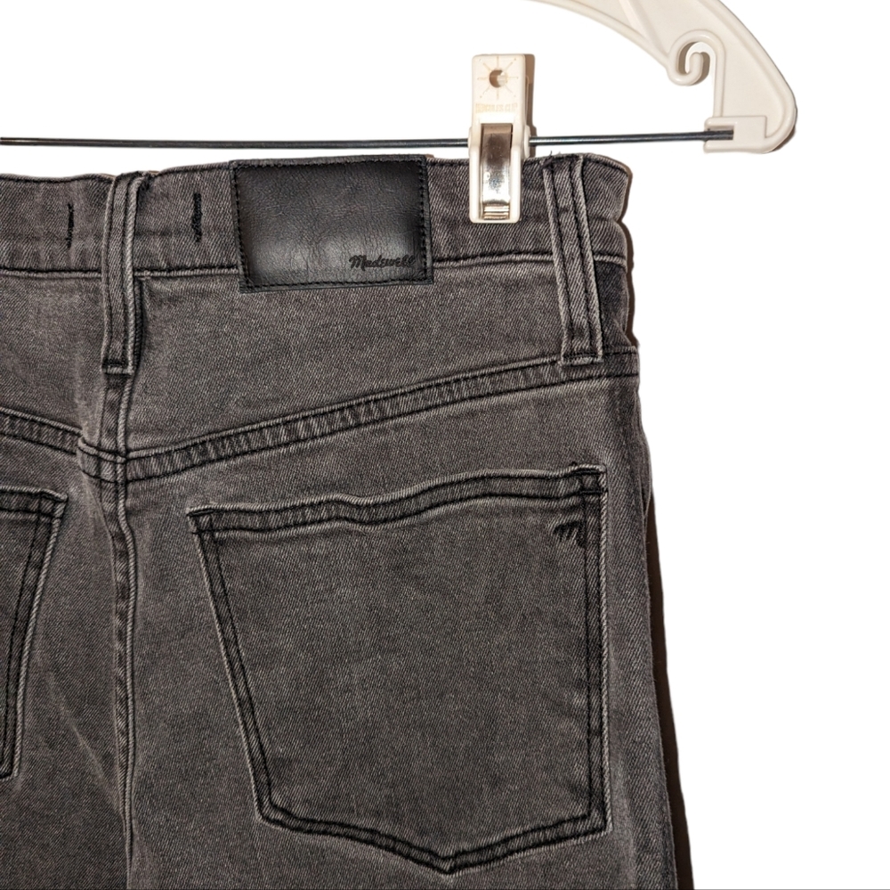 Madewell Classic Straight High Rise Cropped Frayed Hem Denim Jeans Size 25 - Picture 12 of 13